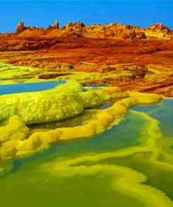 Danakil Depression Ethiopia paint by number