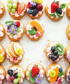 French Pastry paint by number