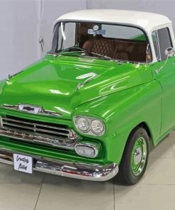 Green Chevy Apache paint by number