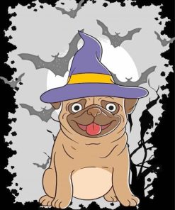 Halloween Pug paint by number