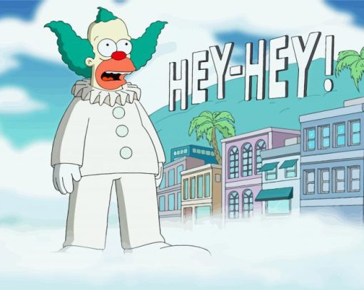 Krusty Clown The Simpsons paint by number