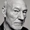 Patrick Stewart In Black And White paint by number