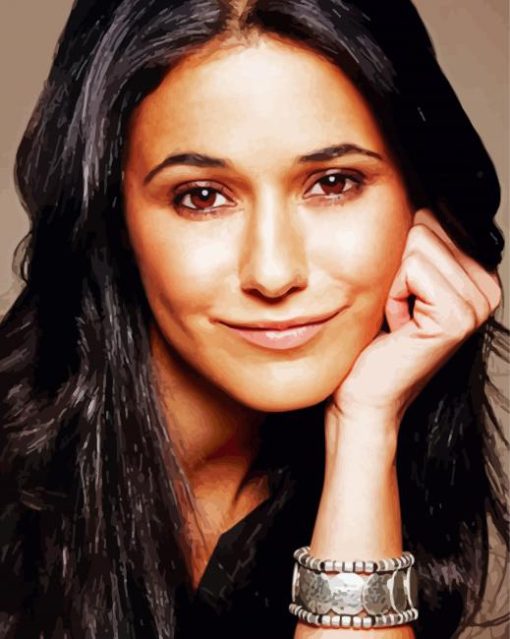 The Actress Emmanuelle Chriqui paint by number