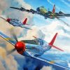 Tuskegee Airmen American Military Planes paint by number