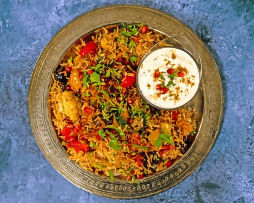 Vegetable Pilau paint by number