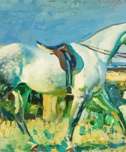 White Horse Alfred Munnings paint by number