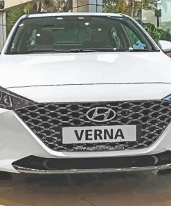 White Hyundai Verna Car paint by number