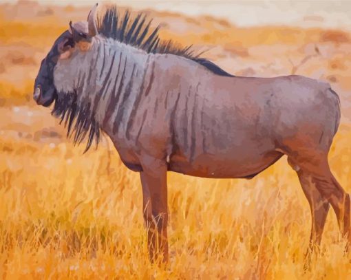 Wildebeest Animal paint by number