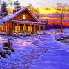 Winter Landscape paint by number