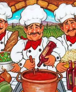 3 Chefs Art paint by number