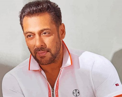 Actor Salman Khan paint by number