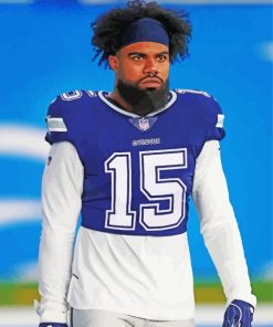 American Footballer Ezekiel Elliott paint by number