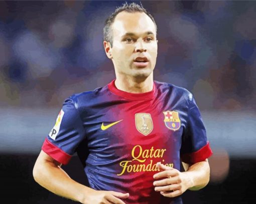 Andres Iniesta paint by number