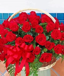 Basket Of Roses paint by number