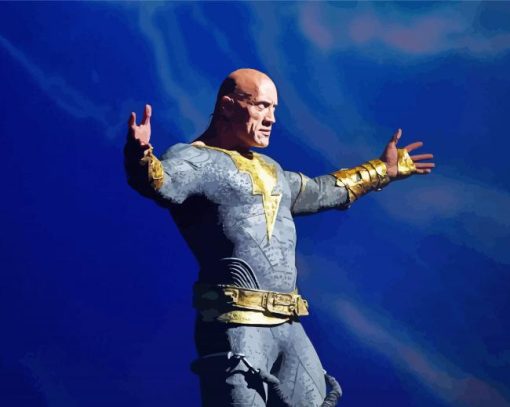 Black Adam paint by number