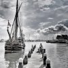 Black And White Volendam Netherlands paint by number