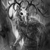 Black And White Wendigo paint by number