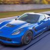 Blue Corvette Z06 paint by number