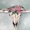 Bull Skull And Flowers paint by number