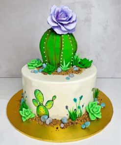 Cactus Dessert Cake paint by number