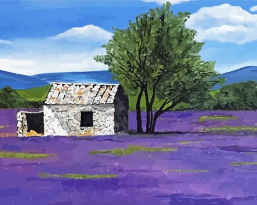 Cottage Lavender Art paint by number