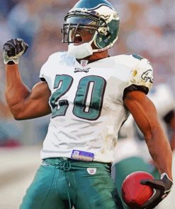 Eagles Player Brian Dawkins paint by number