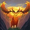 Fantasy Gold Deer paint by number