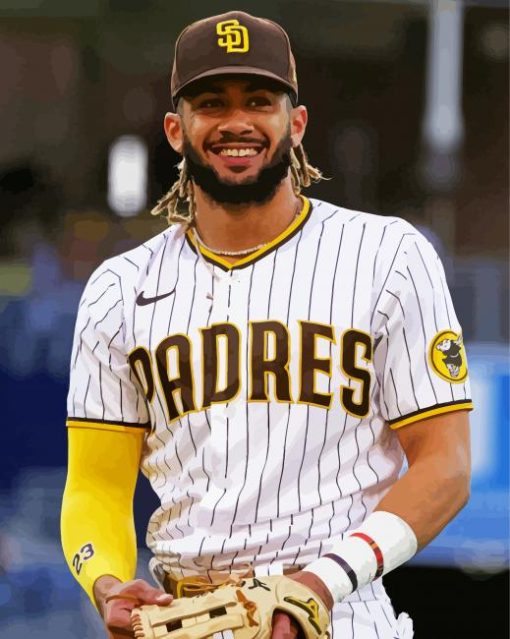 Fernando Tatis Smiling paint by number