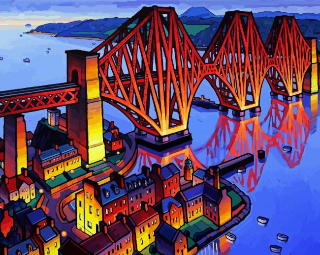 Forth Bridge paint by number