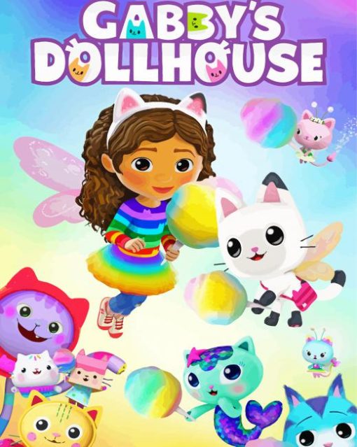 Gabby Dollhouse Poster paint by number