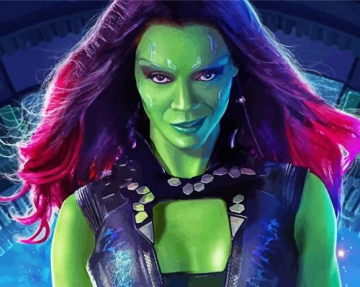 Gamora paint by number