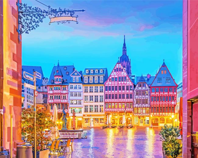 Germany Frankfurt Romerberg paint by number