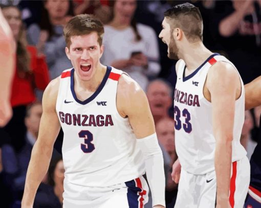 Gonzaga Bulldogs Players paint by number