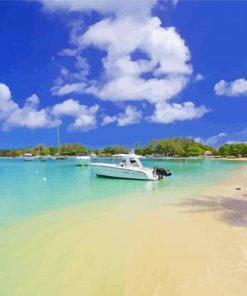 Grand Baie Beach Mauritius paint by number