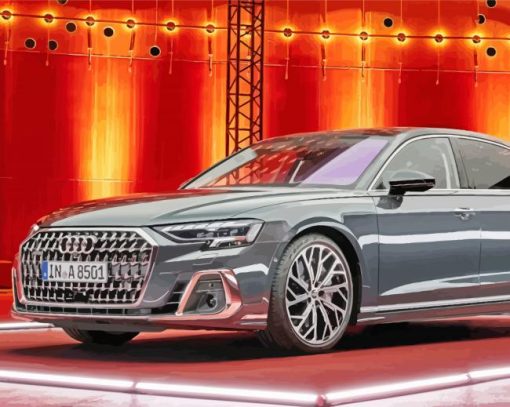 Grey Audi A8 Car paint by number