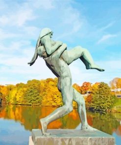 Gustav Vigeland Park Sculpture paint by number