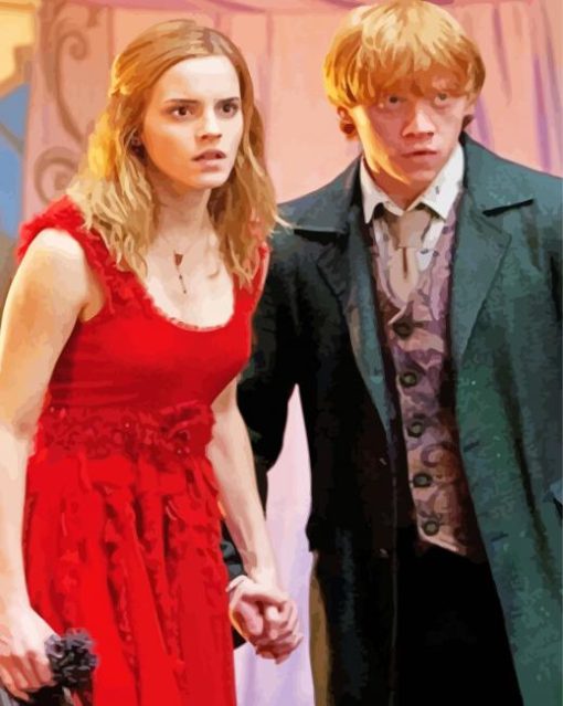 Hermione And Ron Lovers paint by number