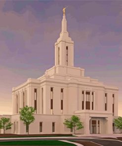 Idaho Pocatello Temple paint by number