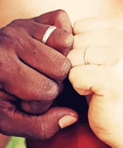 Interracial Love paint by number