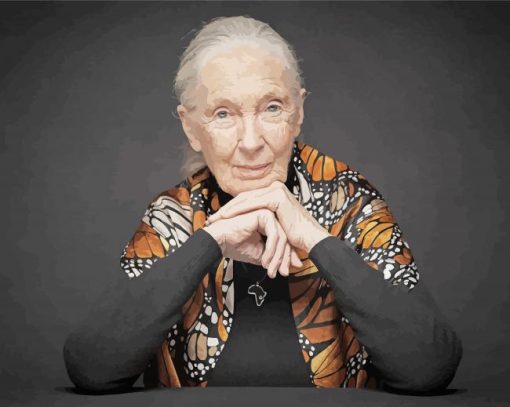 Jane Goodall paint by number