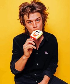 Joe Keery Eating Ice Cream paint by number