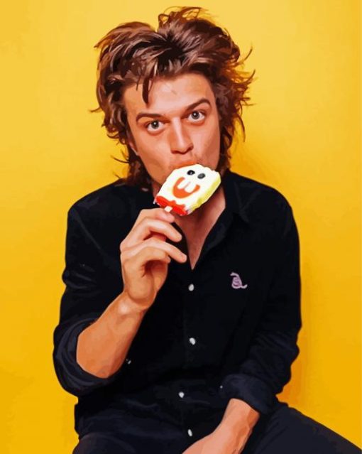 Joe Keery Eating Ice Cream paint by number