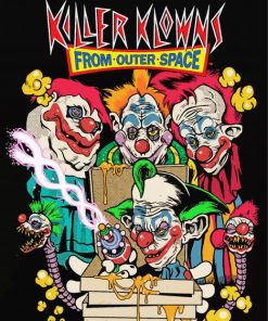 Killer Klowns From Outer Space Horror Film paint by number