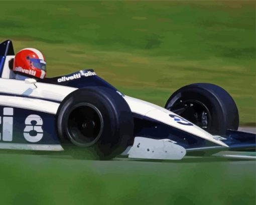 Marc Surer Driving Formula One paint by number