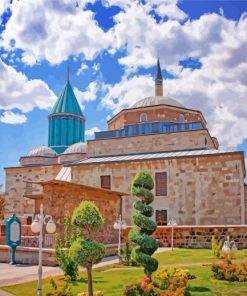 Mevlana Museum Konya Turkey paint by number