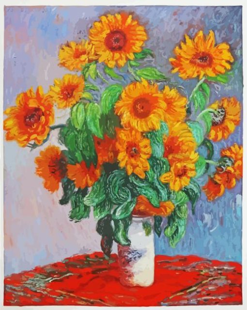 Monet Sunflowers paint by number