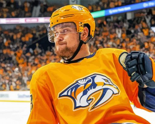 Nashville Predators Hockey Player paint by number