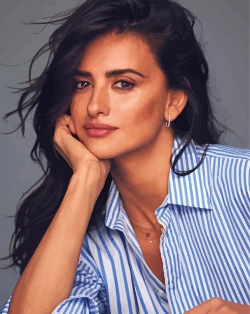 Penelope Cruz Spanish Actress paint by number