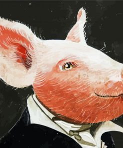 Pig Wearing Suit Art paint by number
