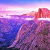 Pink Sunset In Half Dome paint by number